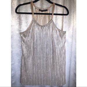 Outback Red Metallic Silver Tank Top